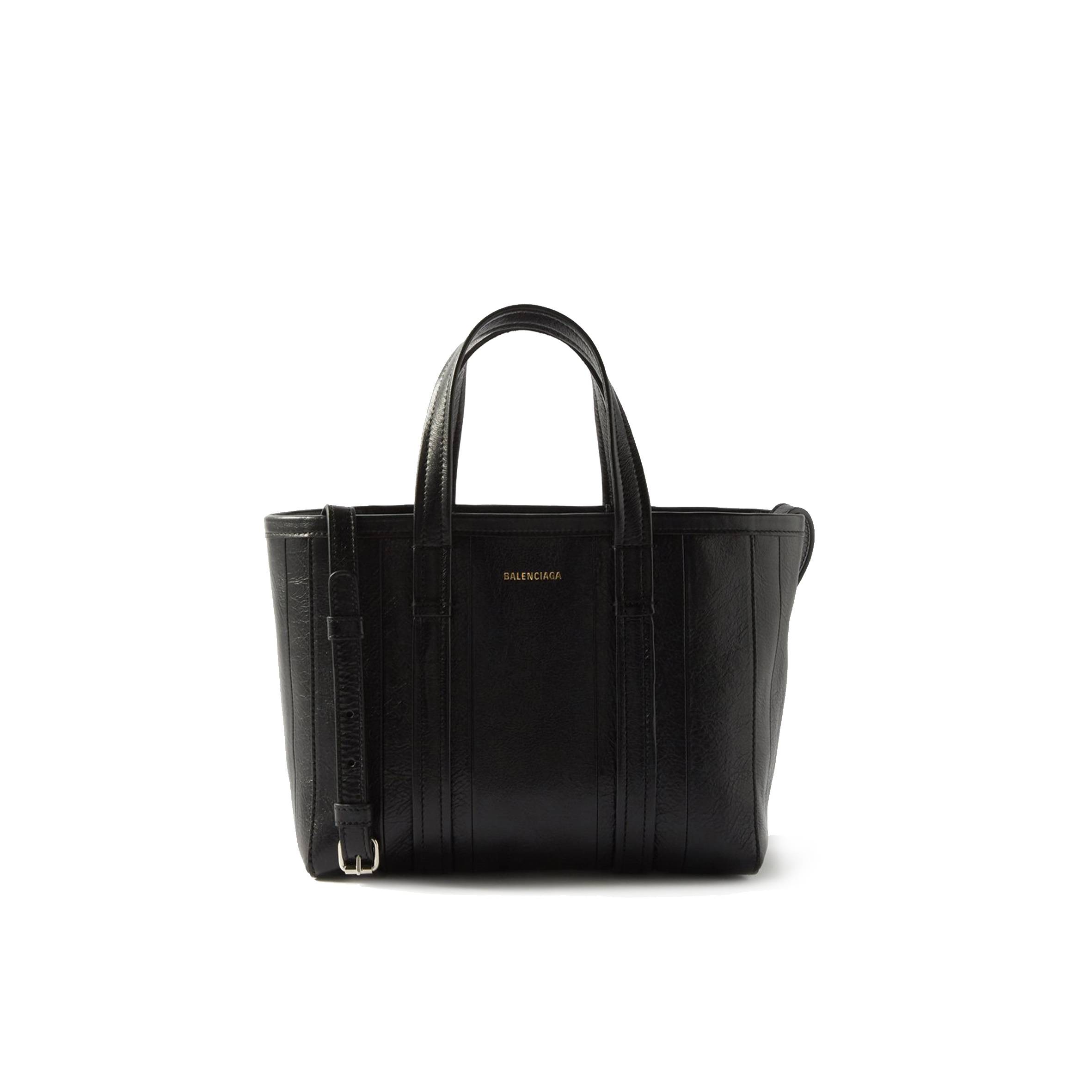 Ba*len*cia*ga black barbes s crinkled-leather tote matchesfashion us (23.5*20*10cm)