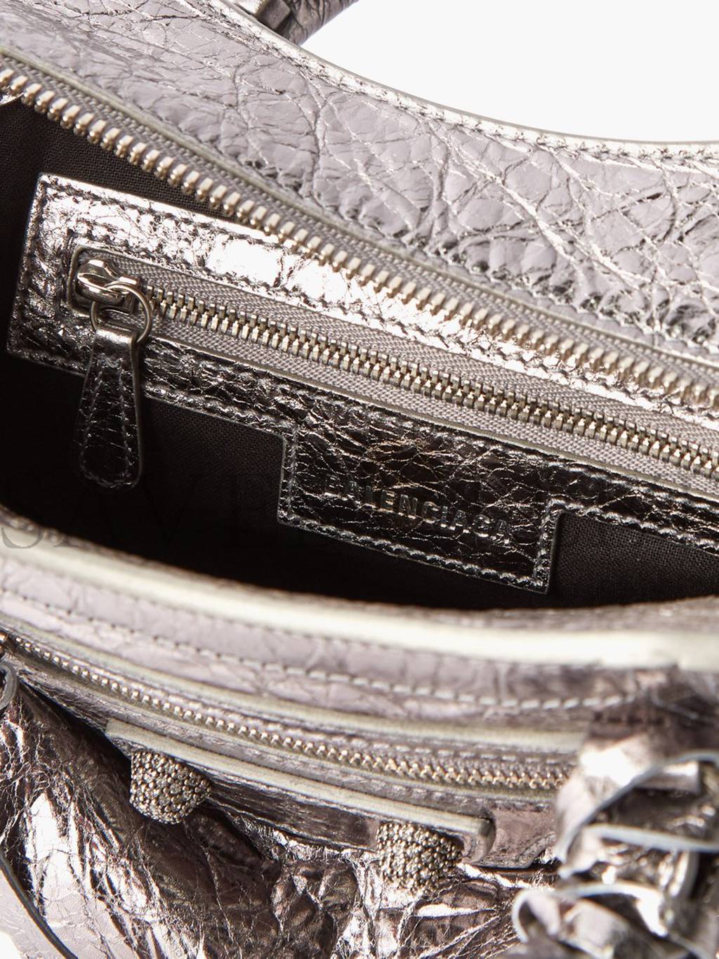 Ba*len*cia*ga silver neo cagole city xs leather bag matchesfashion us (25.6*17*11.1cm)