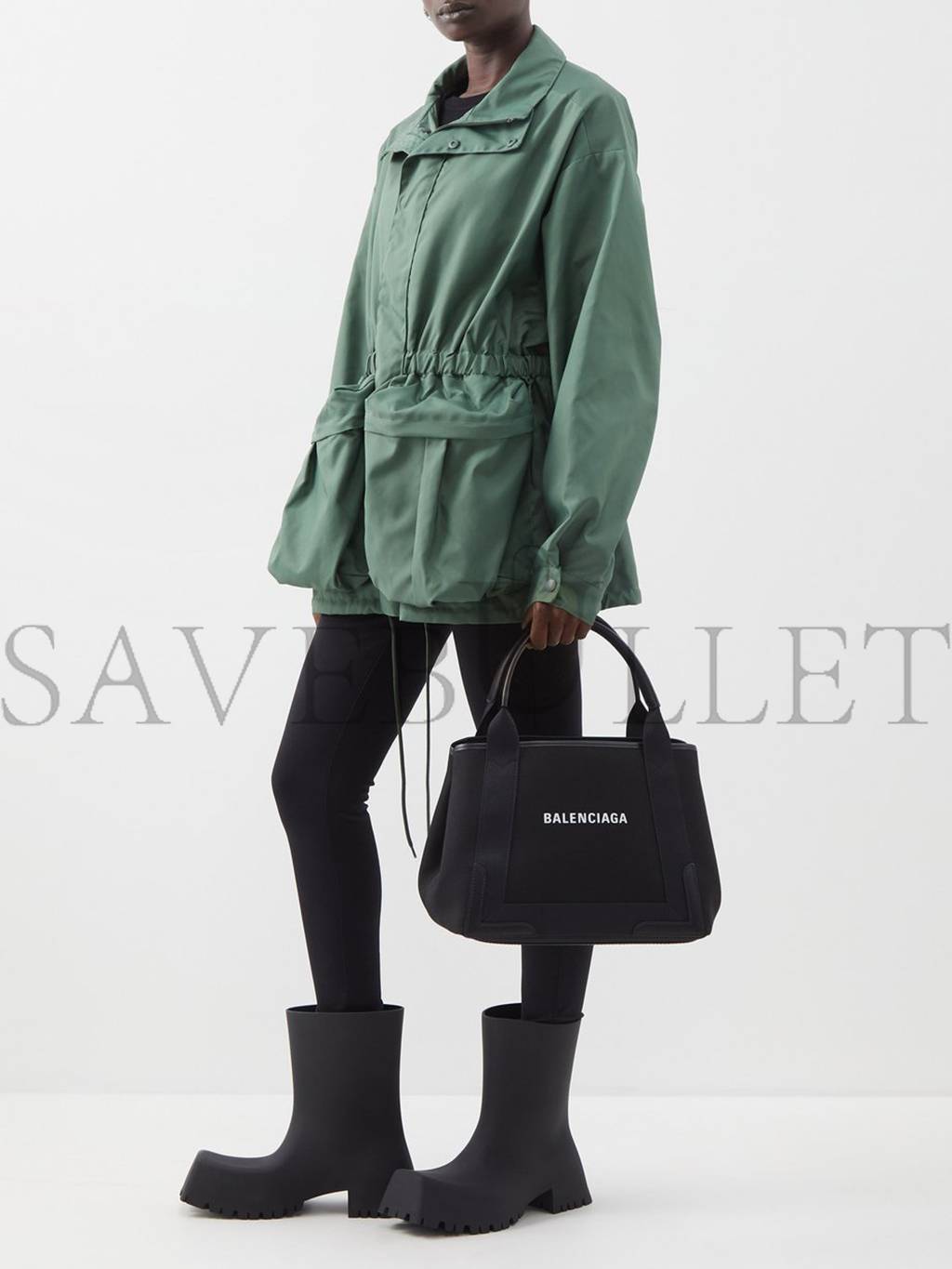 Ba*len*cia*ga black cabas s logo-print leather-trim canvas tote bag matchesfashion us (35*25*19cm)