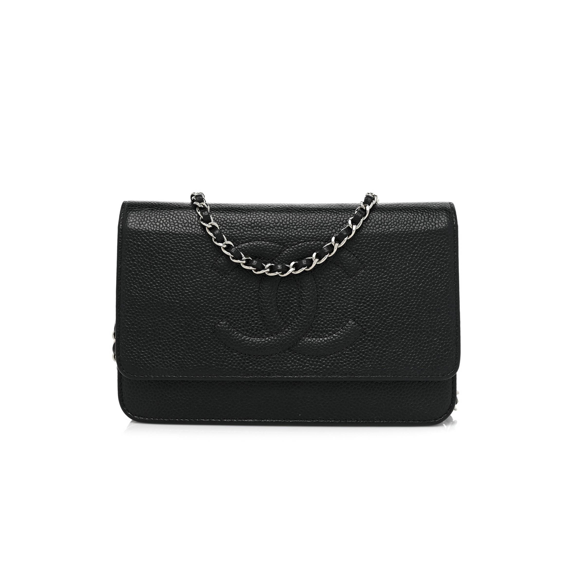 Ch*el caviar timeless cc wallet on chain woc black (19*13*3cm)