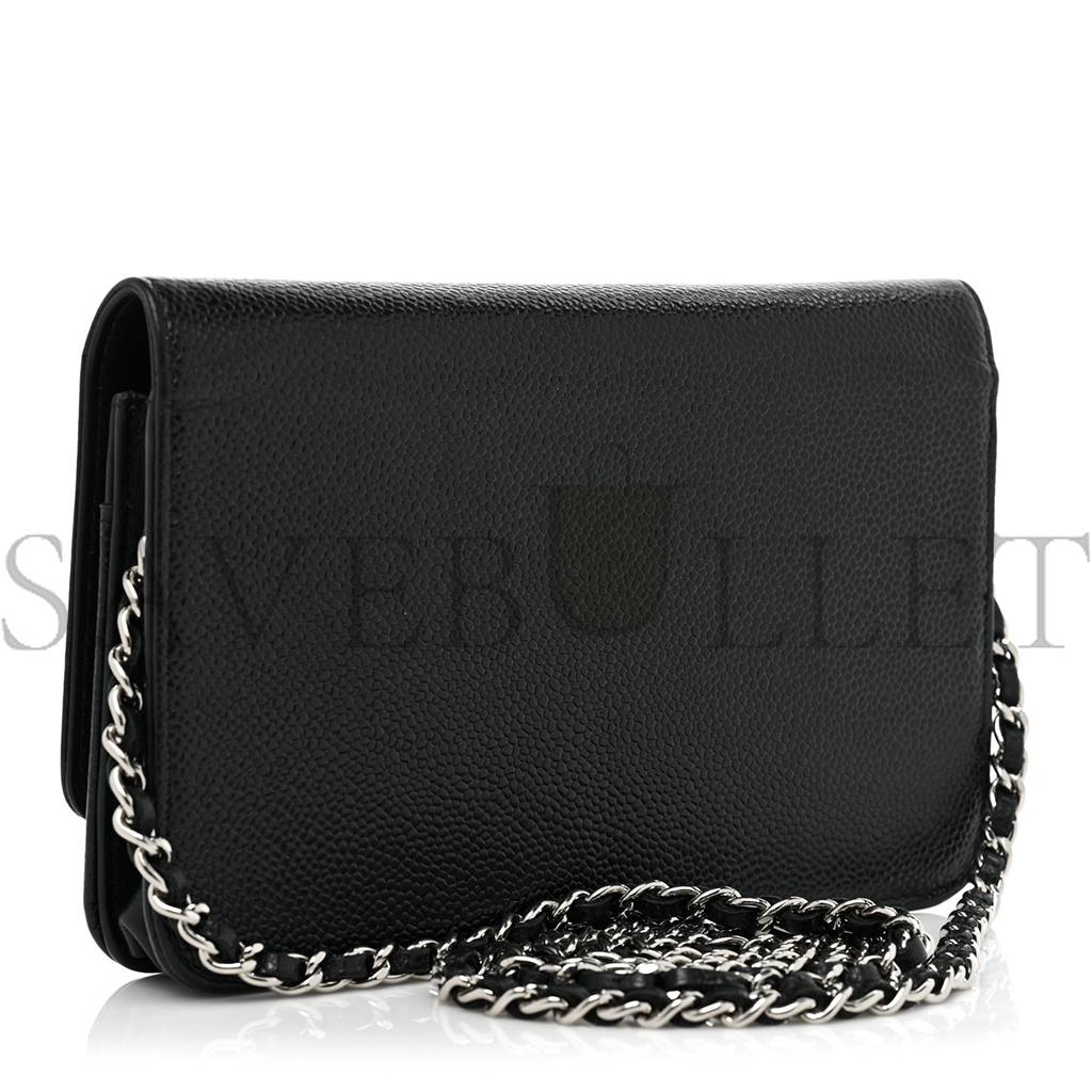 Ch*el caviar timeless cc wallet on chain woc black (19*13*3cm)