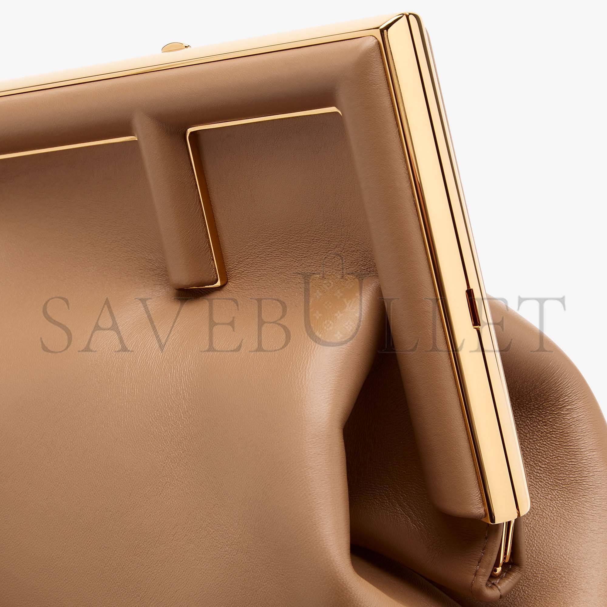 F**di first medium - beige leather bag 8bp127abvef11wp (32.5*23.5*15cm)