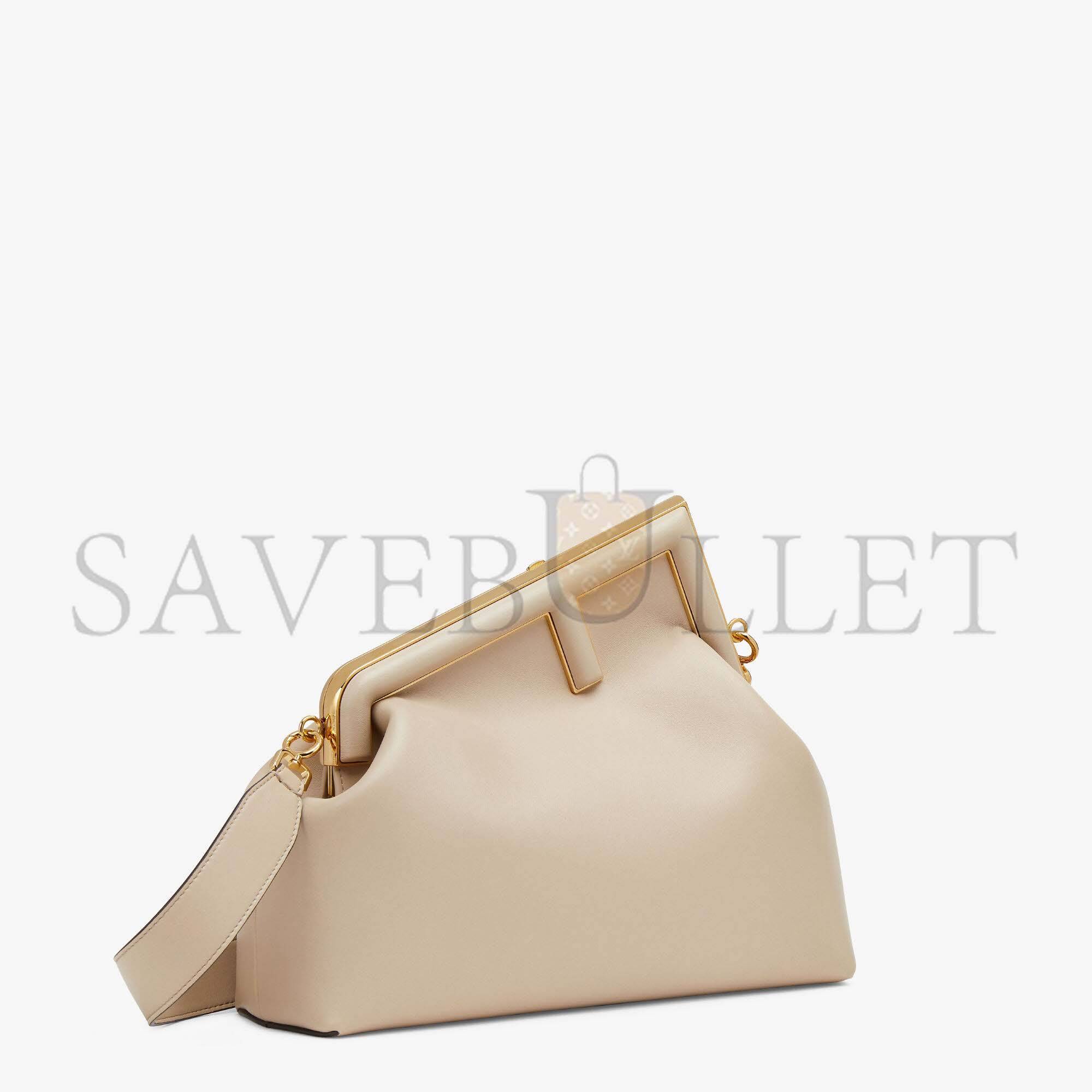 F**di first medium - beige leather bag 8bp127abvef19pn (32.5*23.5*15cm)