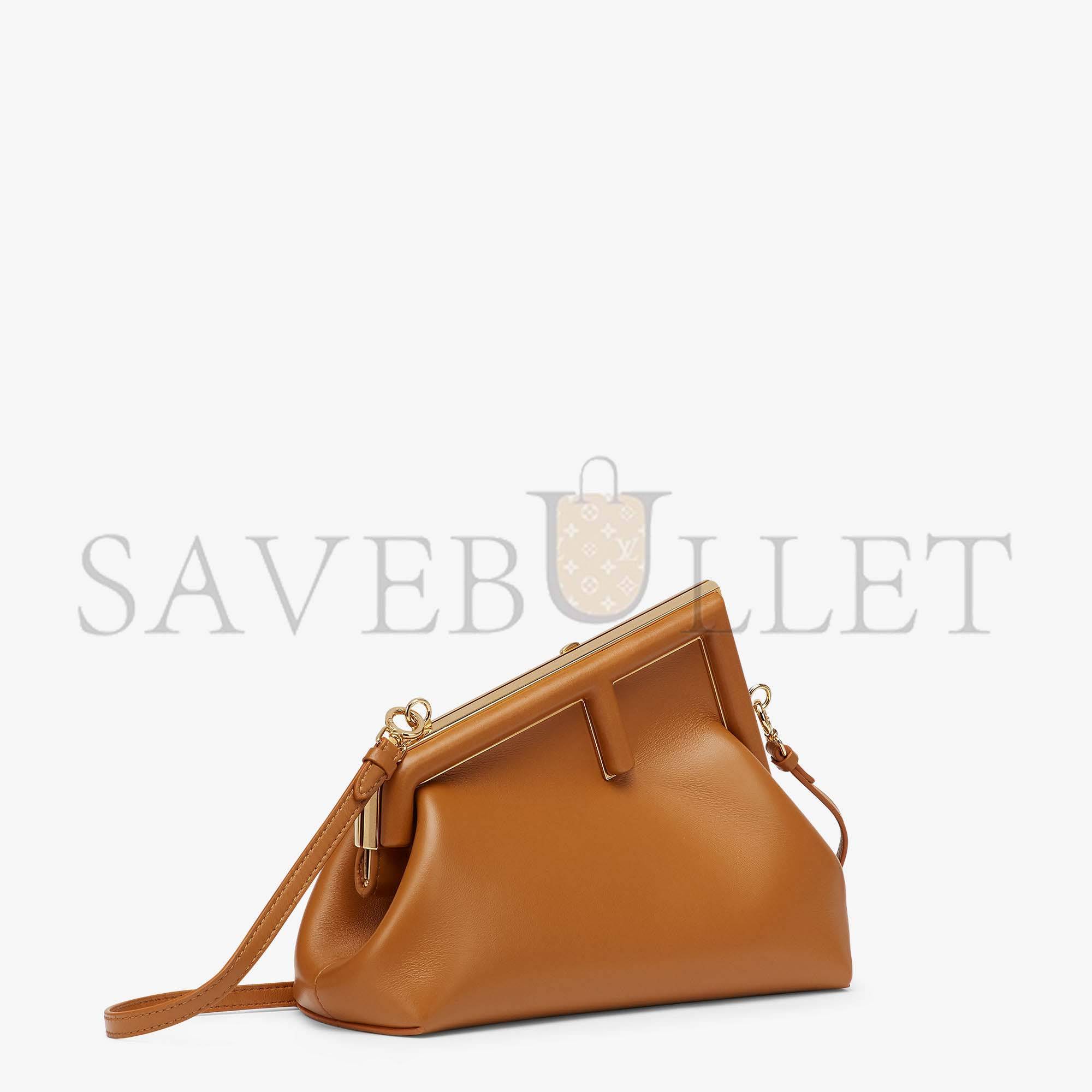 F**di first small - brown leather bag 8bp129abvef0nyj (26*18*9.5cm)
