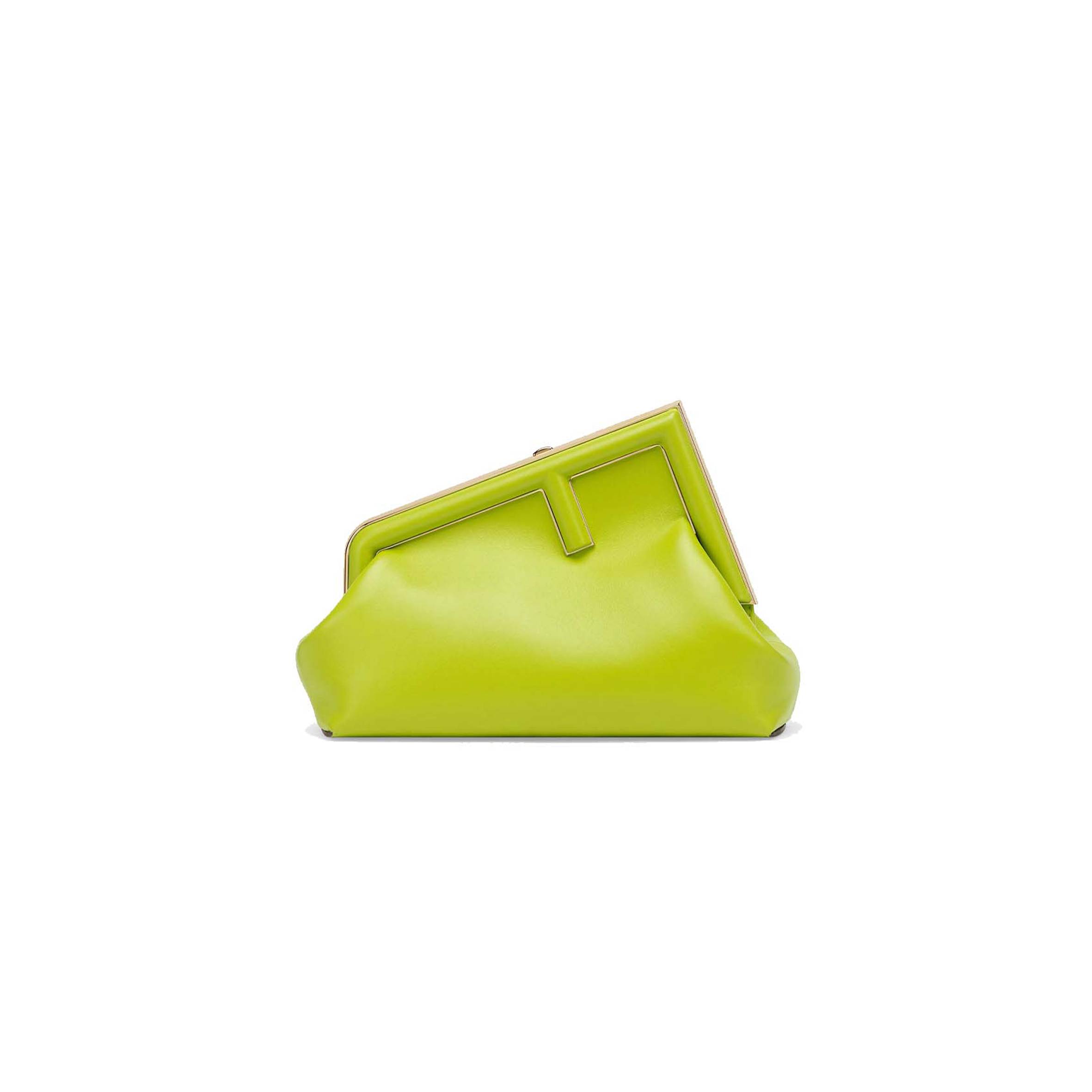 F**di first small - acid green leather bag 8bp129abvef1jcp (26*18*9.5cm)