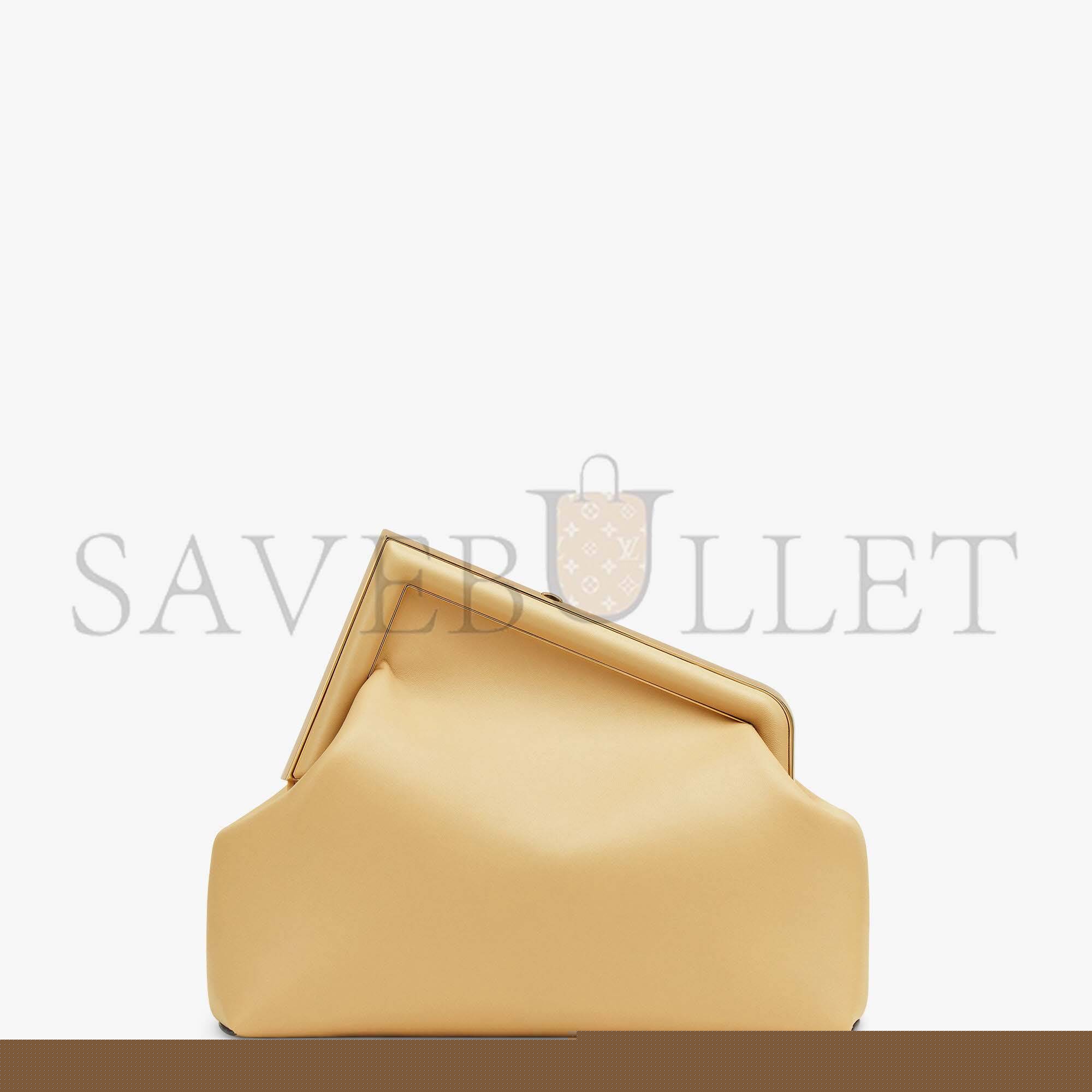 F**di first medium - sand-colored leather bag 8bp127abvef1i2a (32.5*23.5*15cm)