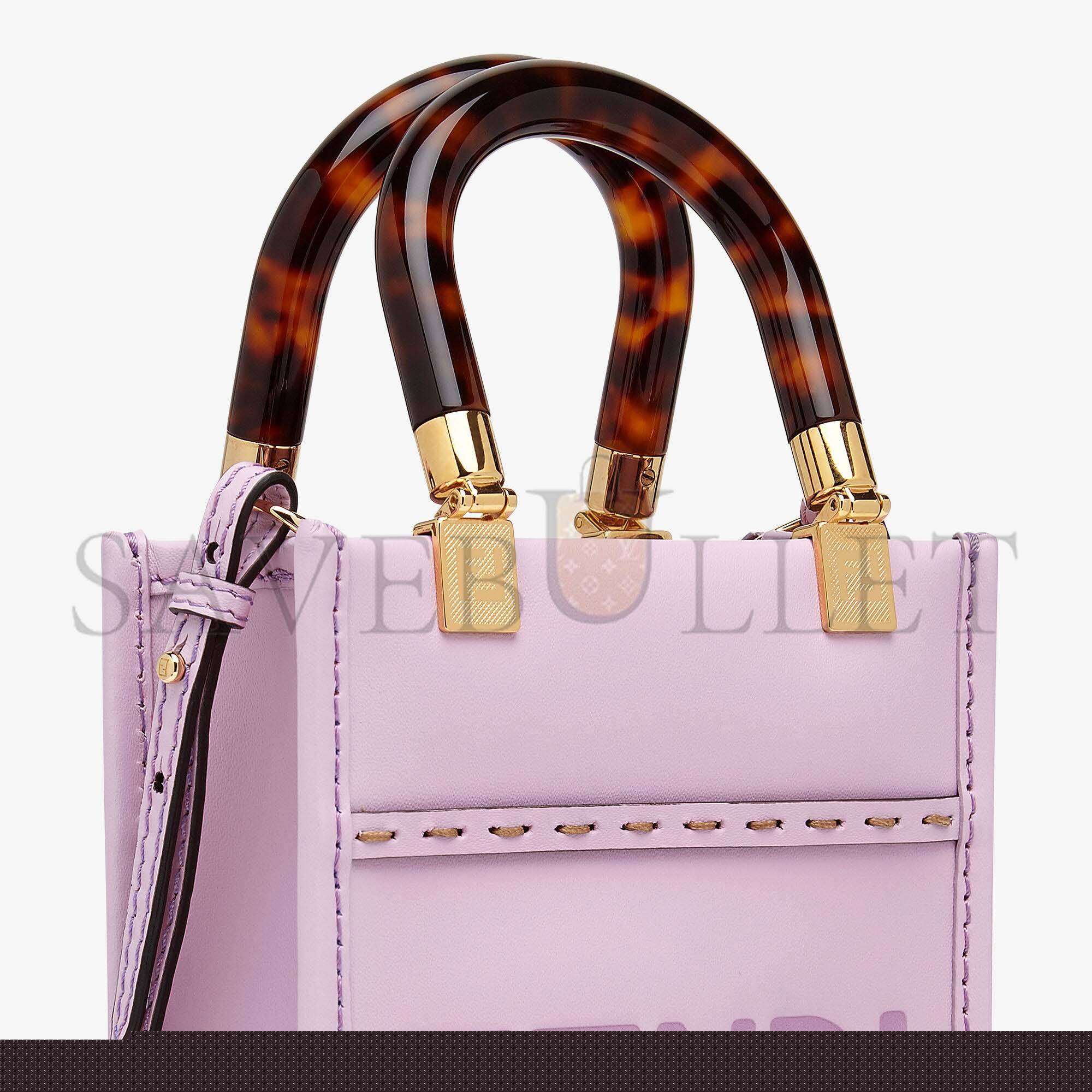 F**di mini sunshine shopper - lilac leather mini bag 8bs051abvlf1hov (18*13*6.5cm)