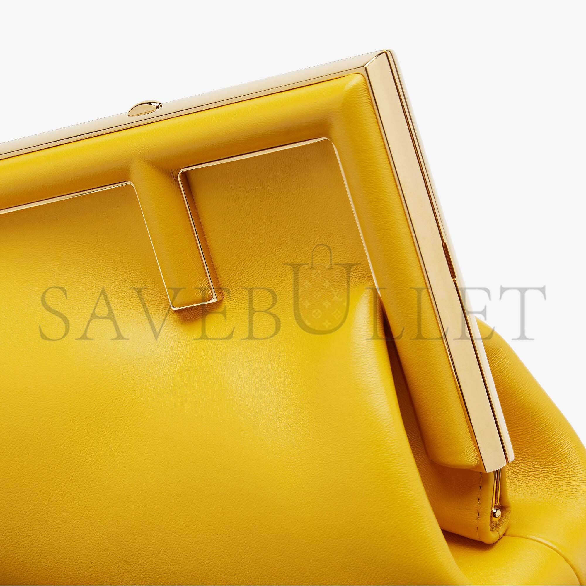 F**di first small - yellow leather bag 8bp129abvef192e (26*18*9.5cm)