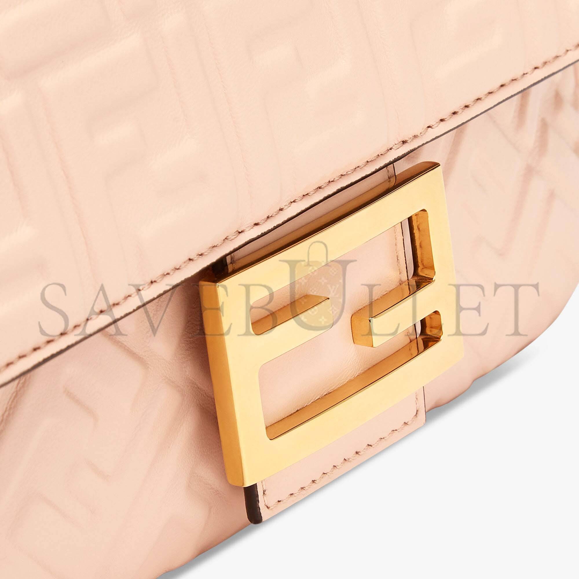 F**di baguette chain midi - pale pink leather bag 8br793ah9cf171m (24*14.5*7cm)