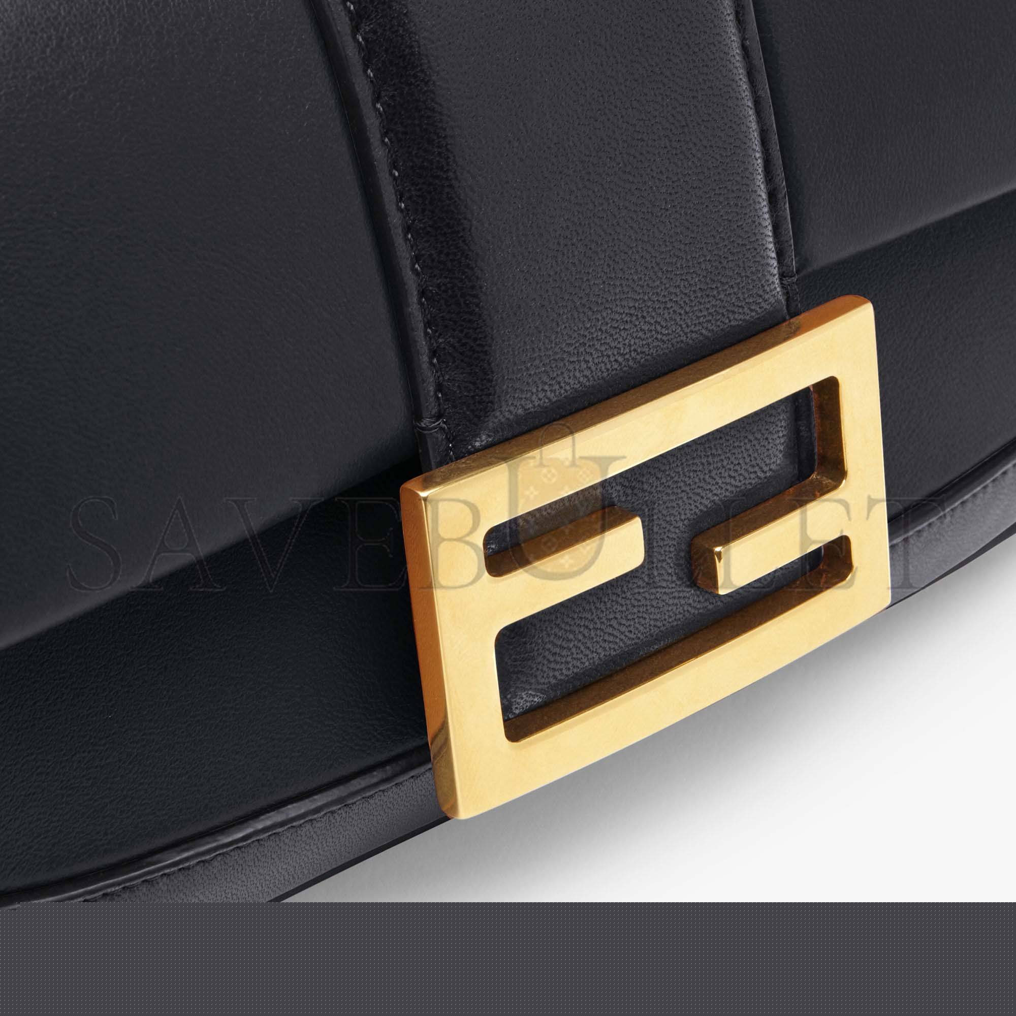 F**di mini baguette chain - black nappa leather bag 8bs045acnxf15zw (19*11.5*4cm)