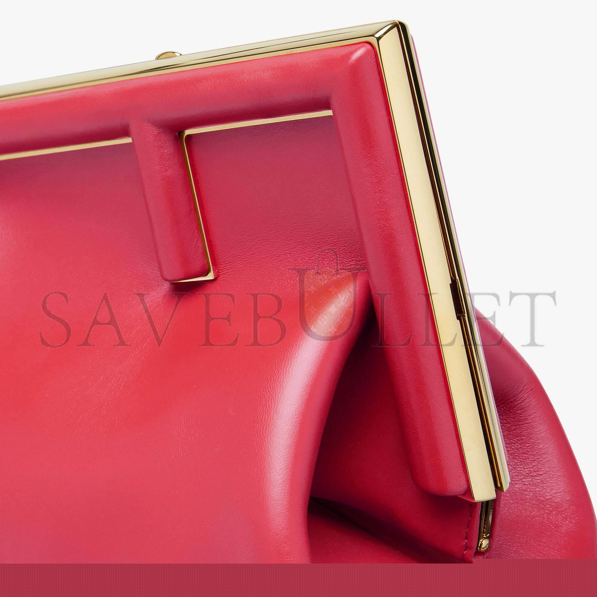 F**di first medium - fuchsia leather bag 8bp127abvef1hb7 (32.5*23.5*15cm)