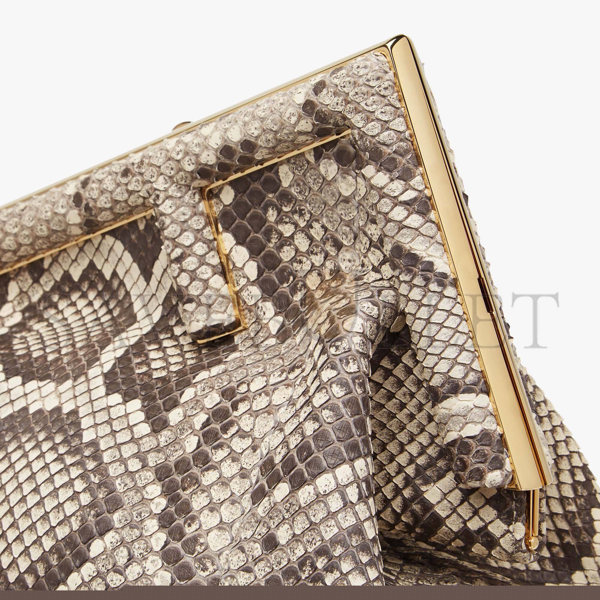 F**di first medium - white python leather bag 8bp127ah97f1feh (32.5*23.5*15cm)