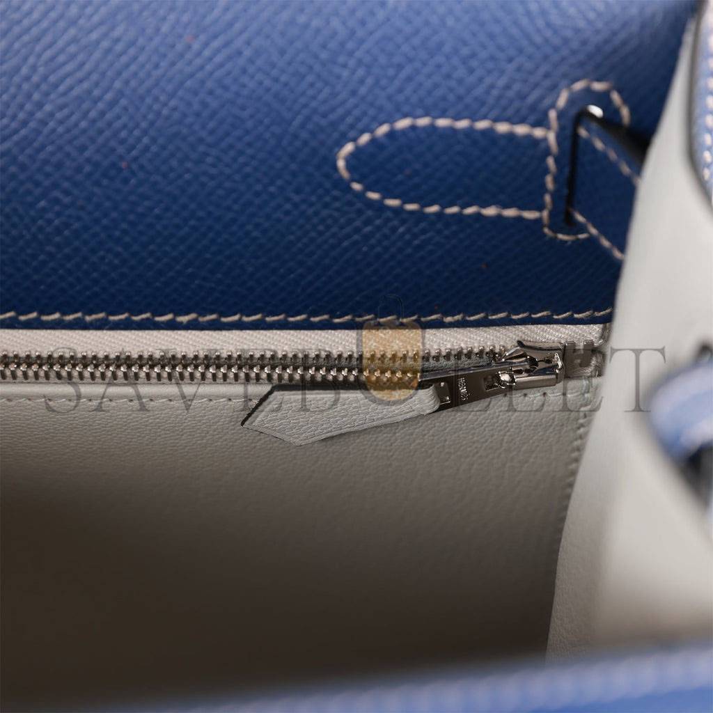 H**mes special order (hss) kelly sellier 28 bleu indigo epsom palladium hardware (28*22*10cm)