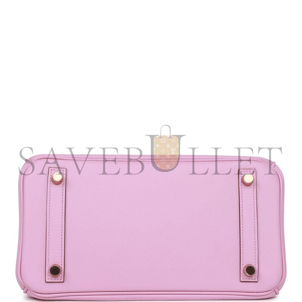 H**mes birkin 25 mauve sylvestre swift rose gold hardware handmade (25cm)