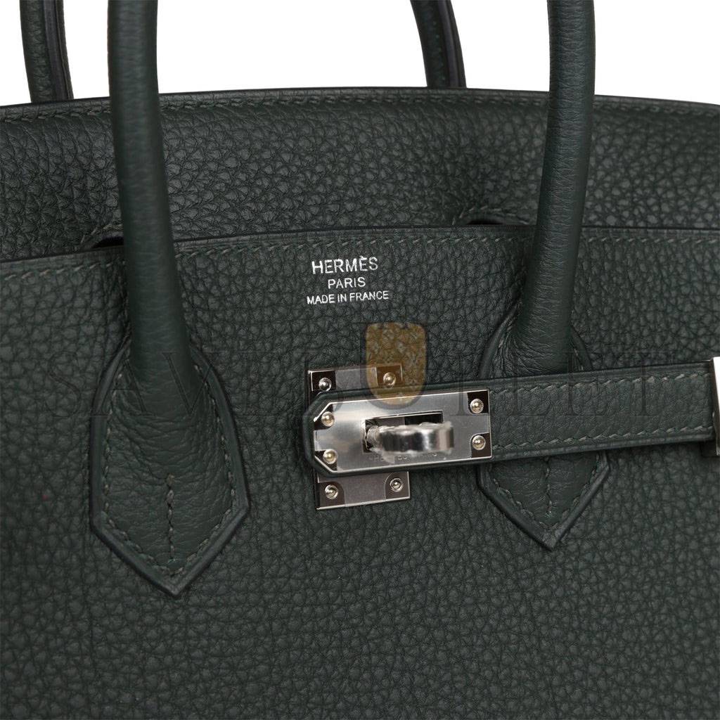 H**mes birkin 25 vert fonce togo gold hardware handmade (25cm)