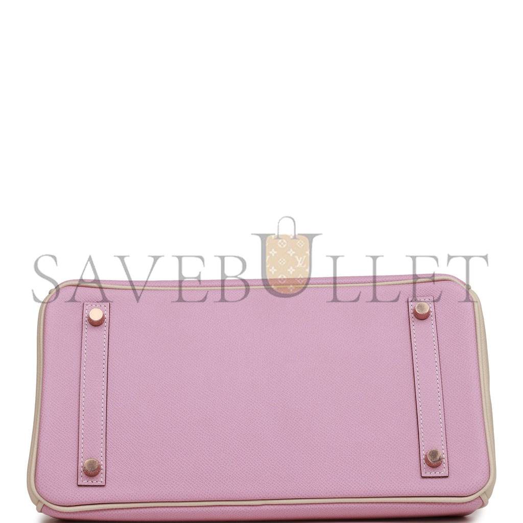 H**mes special order (hss) birkin 30 mauve sylvestre and craie epsom rose gold hardware ( 30cm*22*16cm)