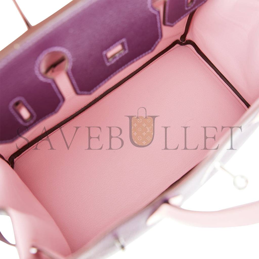 H**mes special order (hss) birkin 30 raisin and rose sakura chevre palladium hardware ( 30cm*22*16cm)