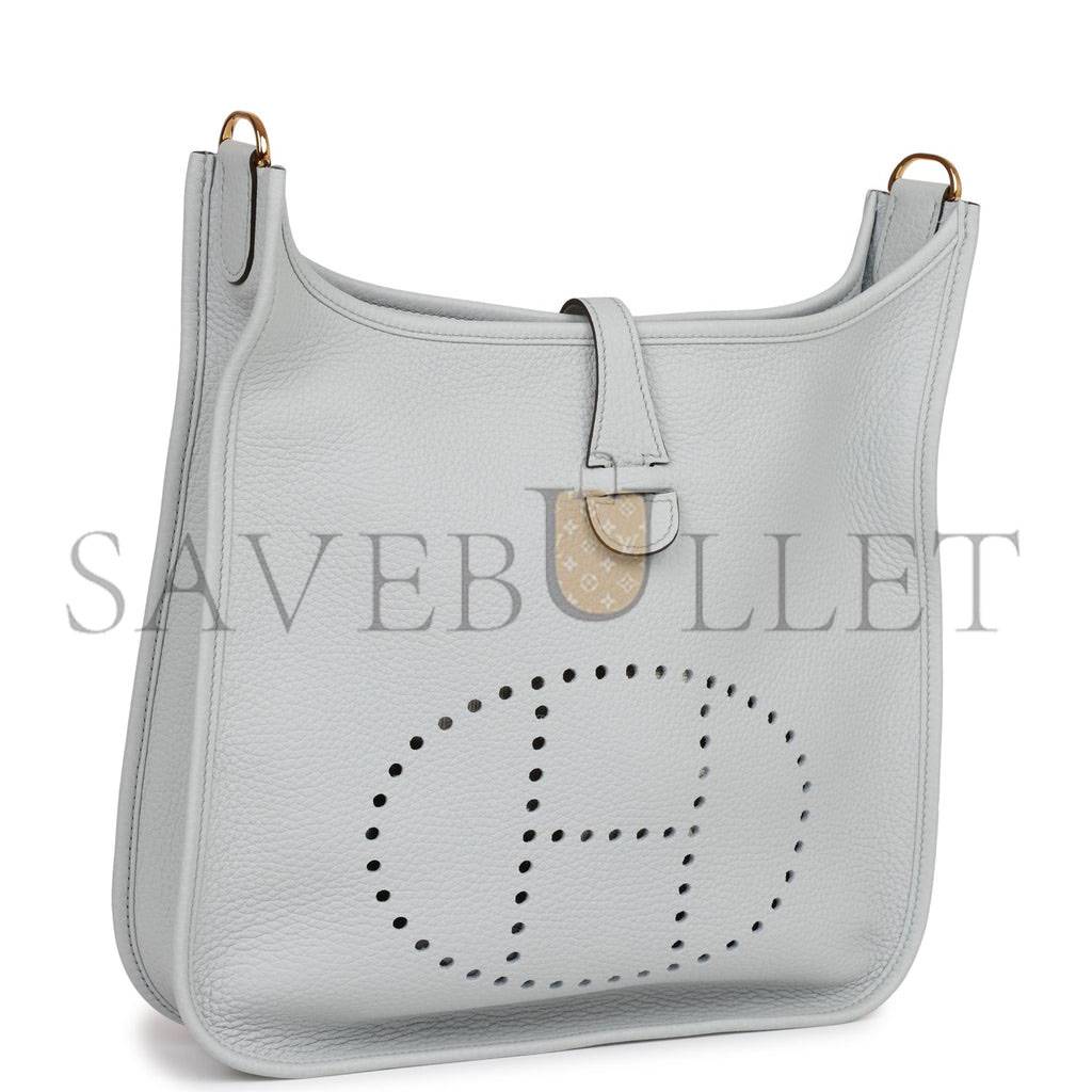 H**mes evelyne iii pm bleu lin clemence gold hardware (29*30*7cm)