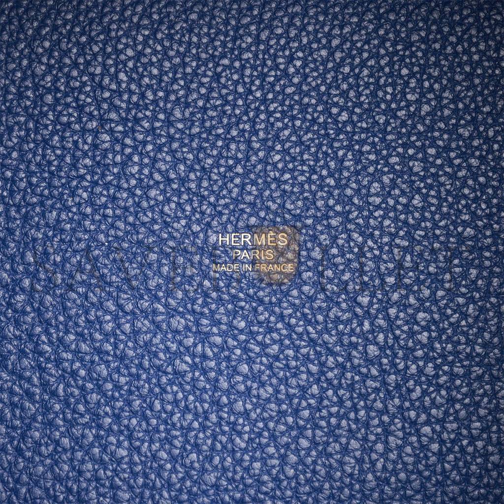 H**mes picotin lock 18 bleu saphir maurice gold hardware (18*13*18cm)