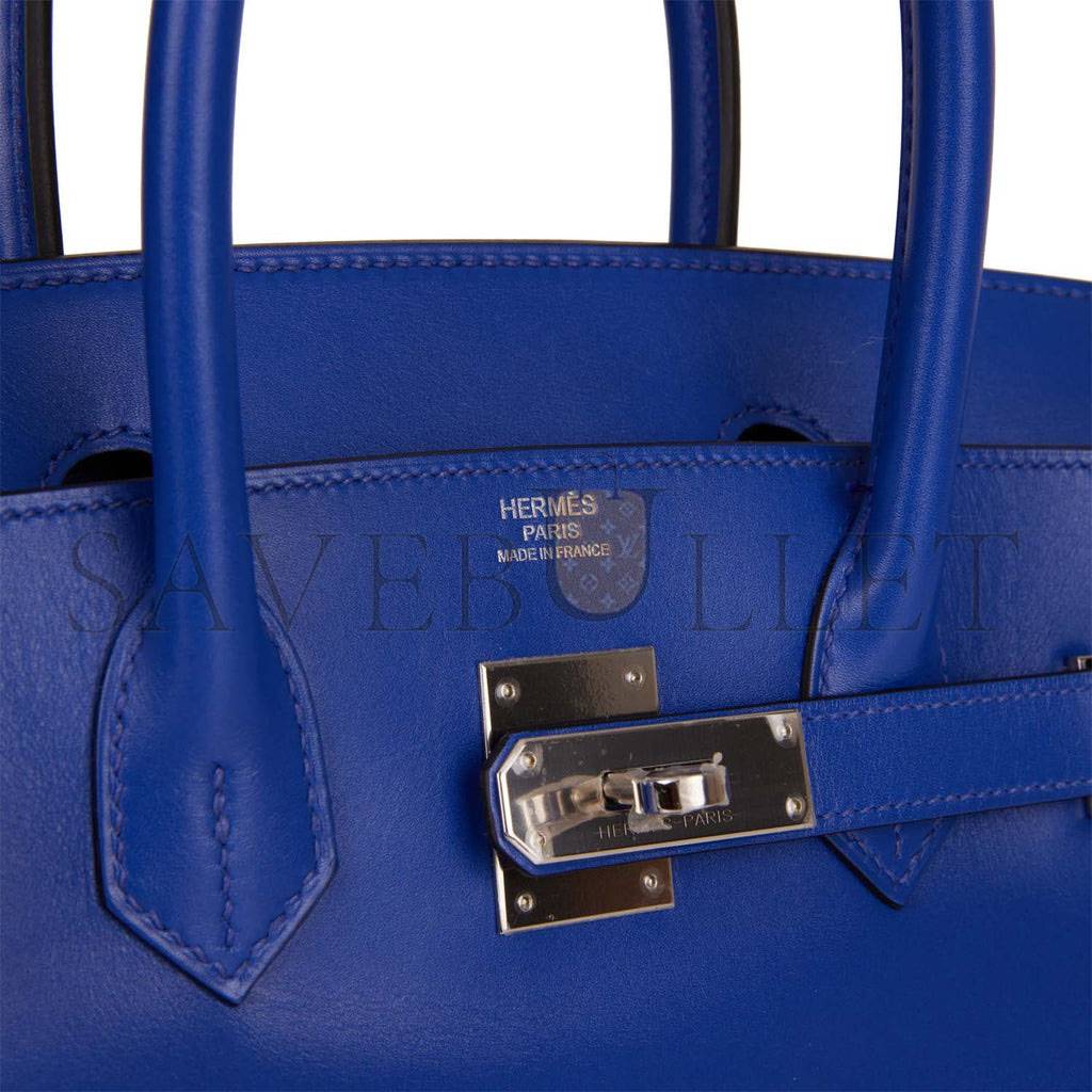 H**mes birkin 30 bleu electric tadelakt palladium hardware (30cm)