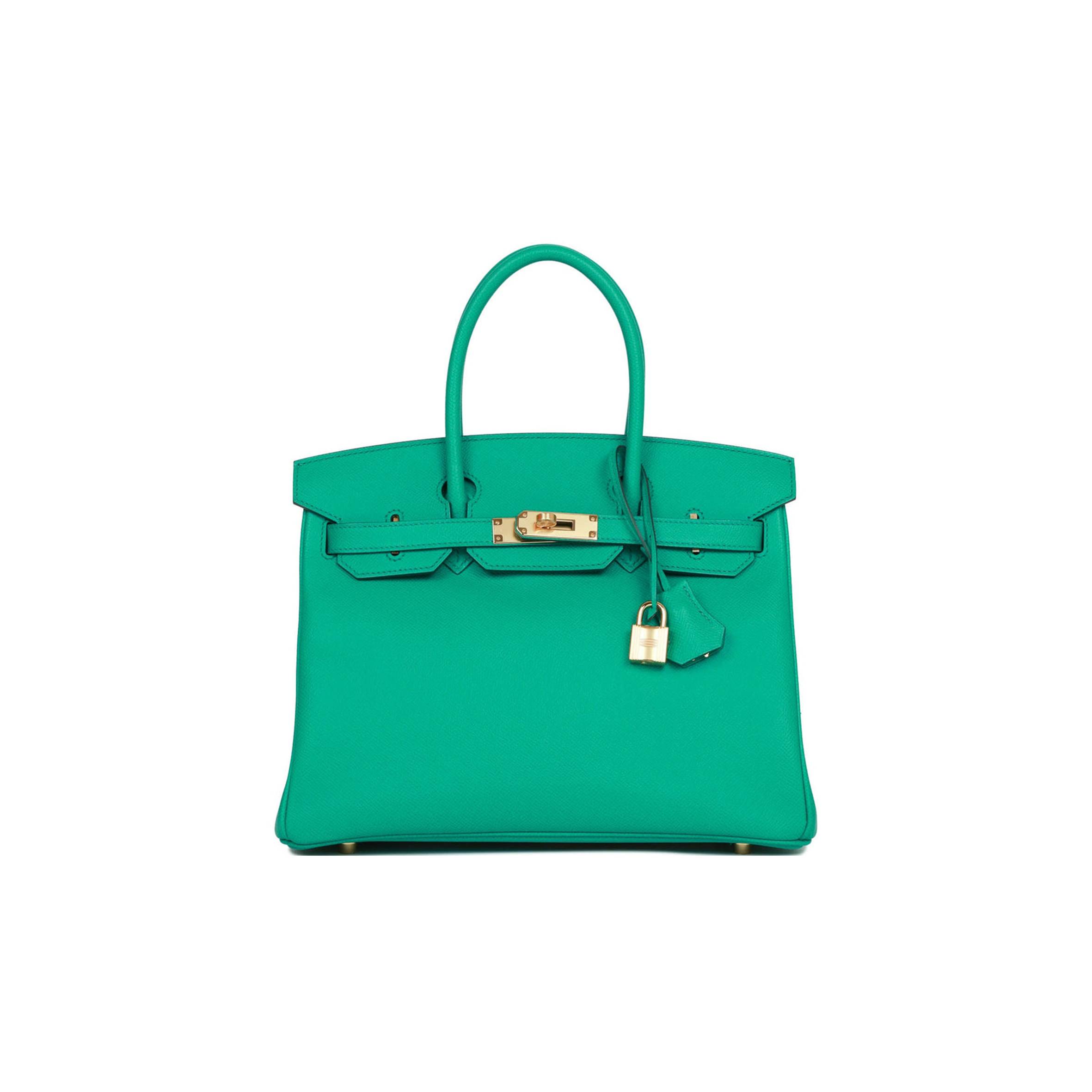 H**mes birkin 30 vert jade epsom gold hardware (30cm)