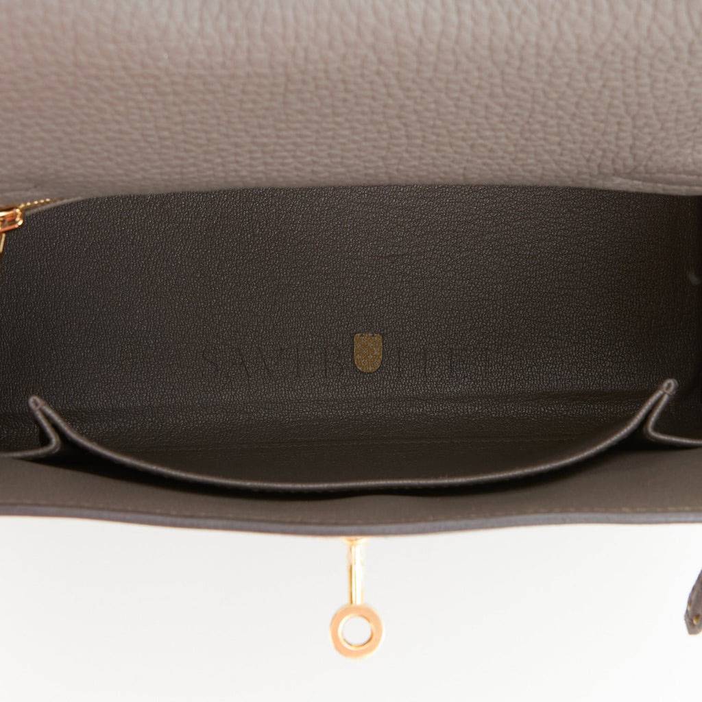 H**mes kelly retourne 25 etain togo gold hardware handmade (25*17*7cm)