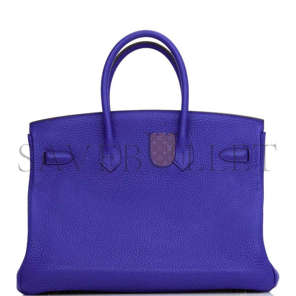 H**mes special order (hss) birkin 35 bleu electric verso clemence gold hardware (35*25*18cm)