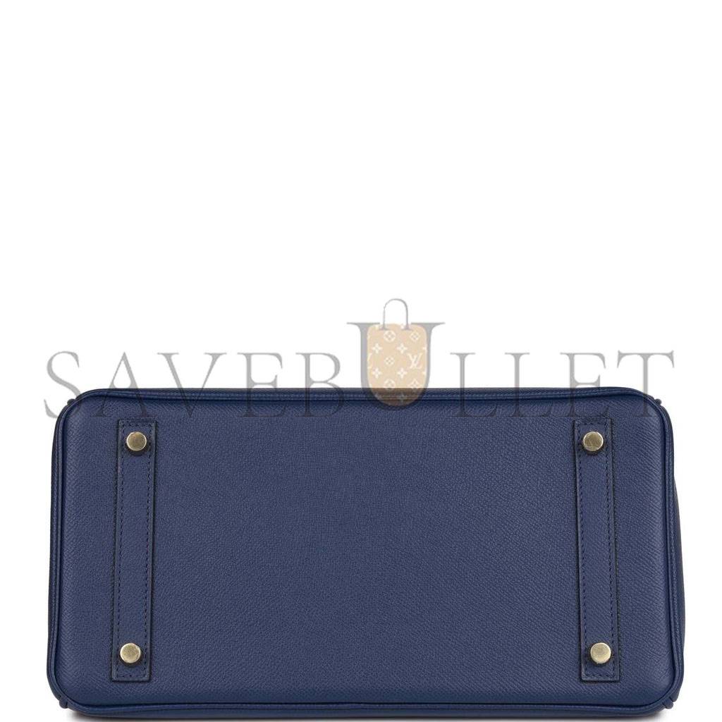 H**mes birkin 30 bleu saphir epsom gold hardware (30cm)