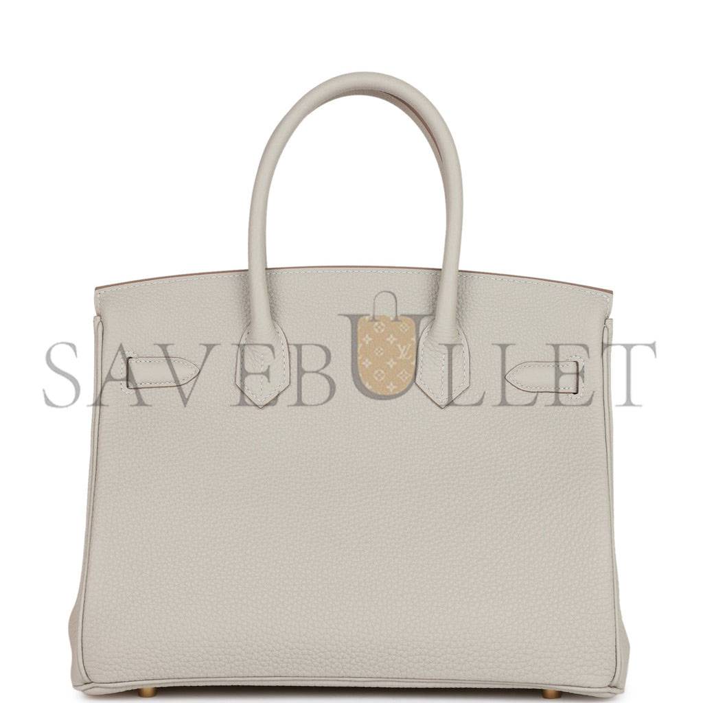 H**mes birkin 30 gris perle togo gold hardware (30cm)
