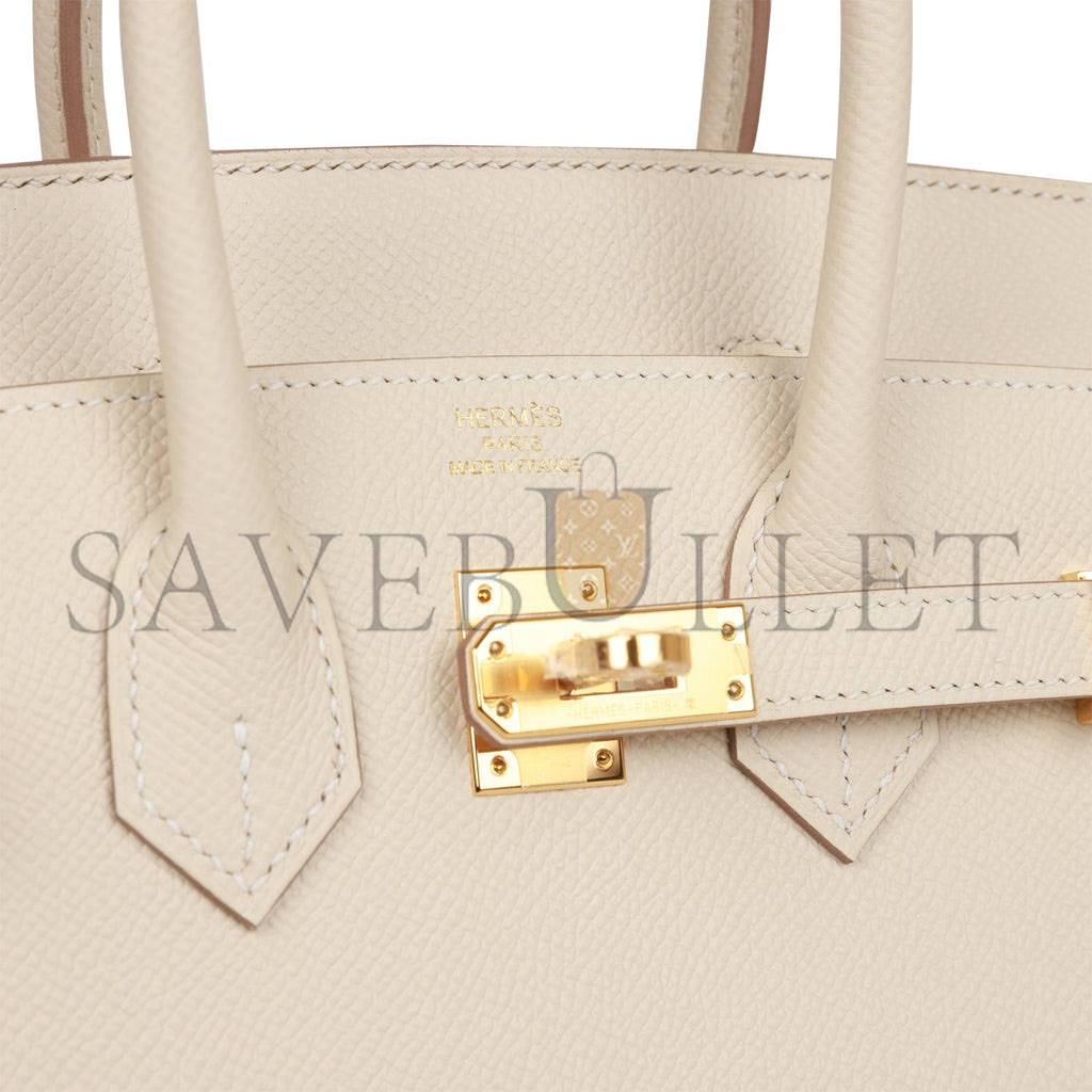 H**mes birkin sellier 25 craie epsom gold hardware handmade (25cm)