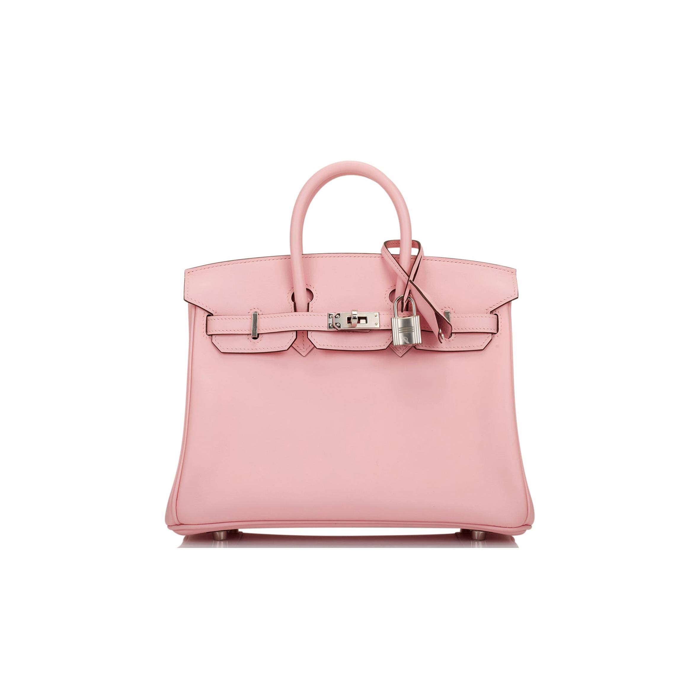 H**mes birkin 25 rose sakura jonathan palladium hardware handmade (25cm)