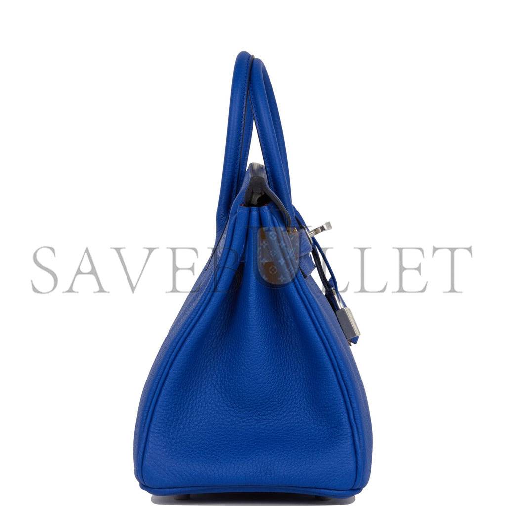 H**mes birkin 25 bleu royal verso togo palladium hardware handmade (25cm)