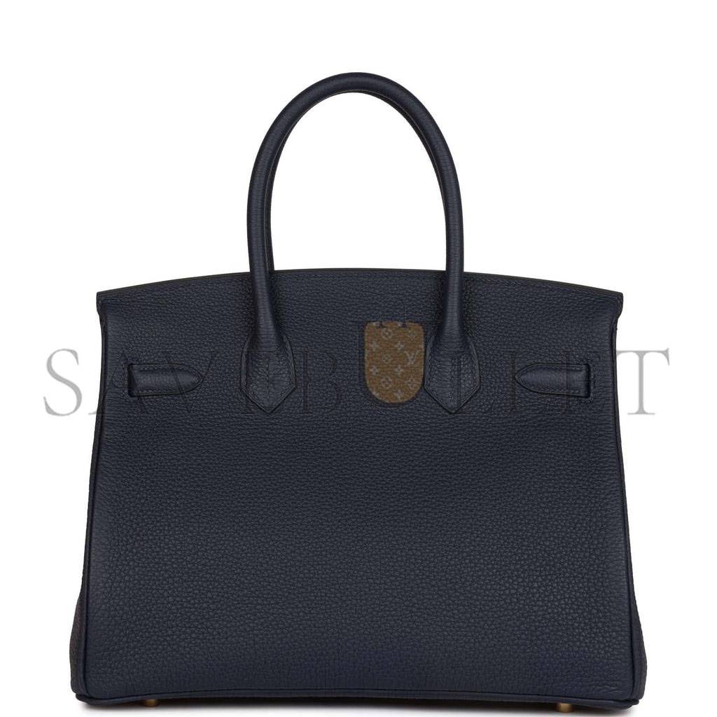 H**mes birkin 30 bleu nuit togo gold hardware (30cm)