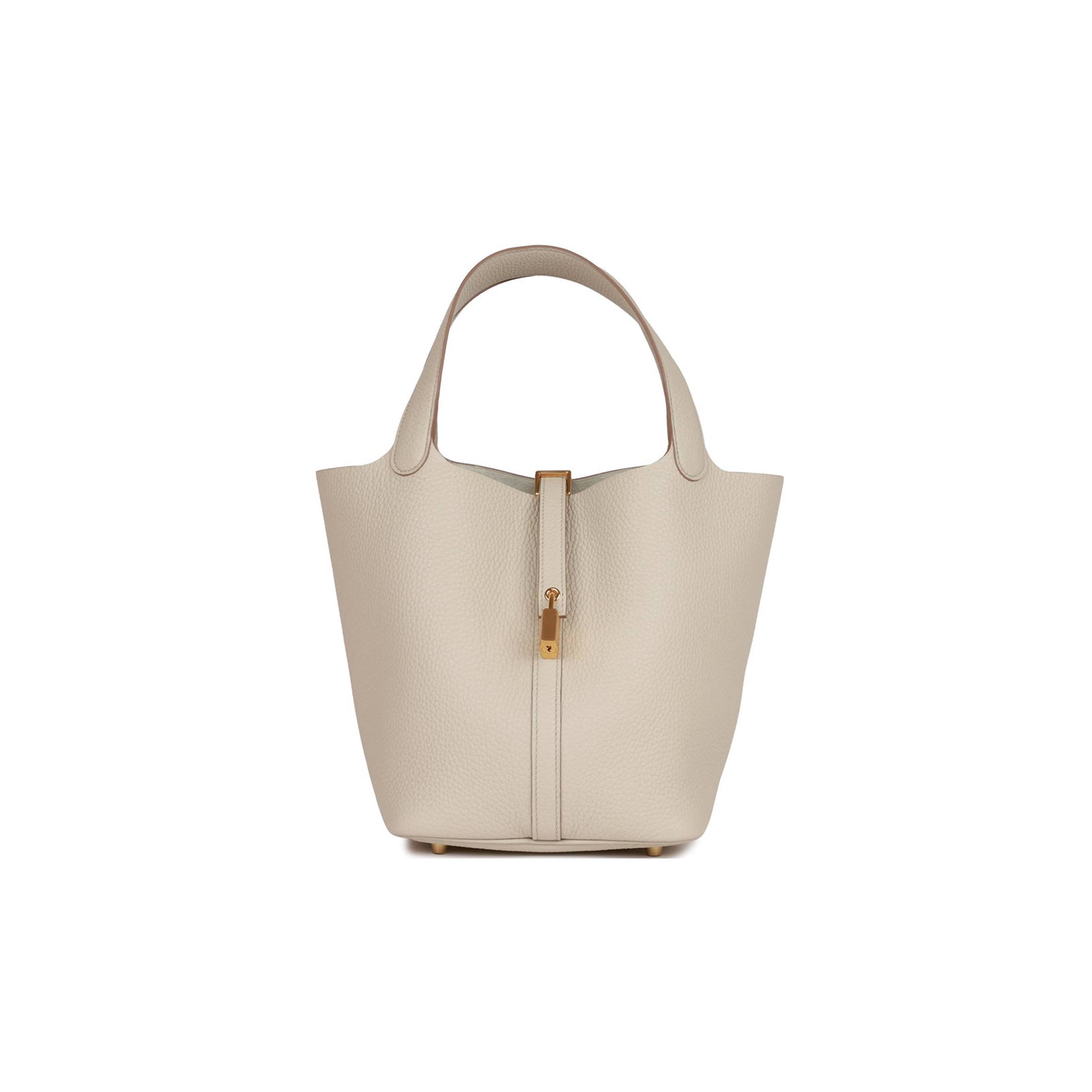 H**mes picotin lock 22 beton clemence gold hardware (22*21*18cm)