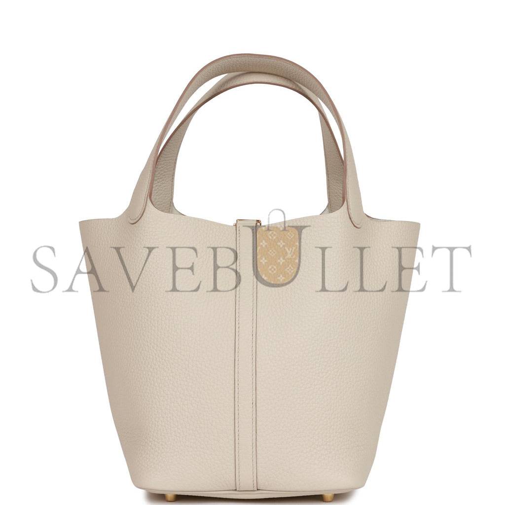 H**mes picotin lock 22 beton clemence gold hardware (22*21*18cm)