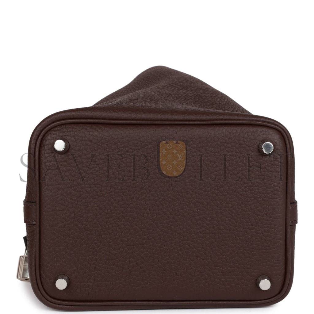 H**mes eclat picotin lock 18 rouge sellier clemence palladium hardware (22cm)