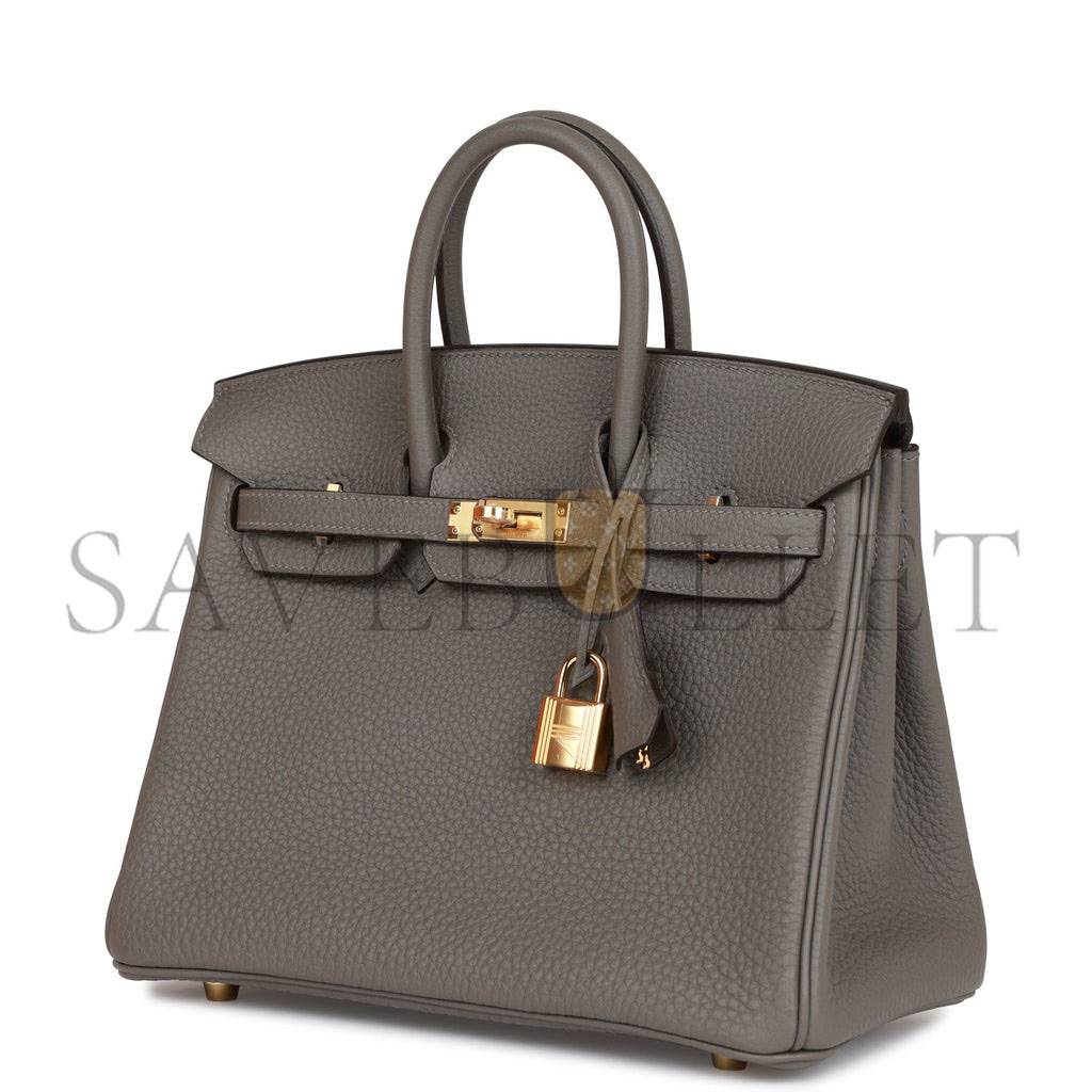 H**mes birkin 25 gris meyer togo gold hardware handmade (25cm)