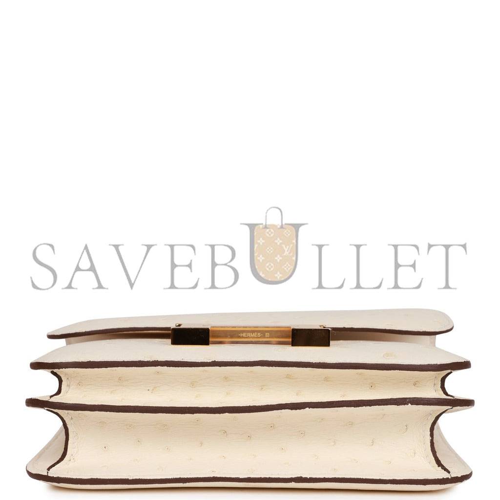 H**mes constance 18 nata ostrich gold hardware 39861962506334 (18cm)
