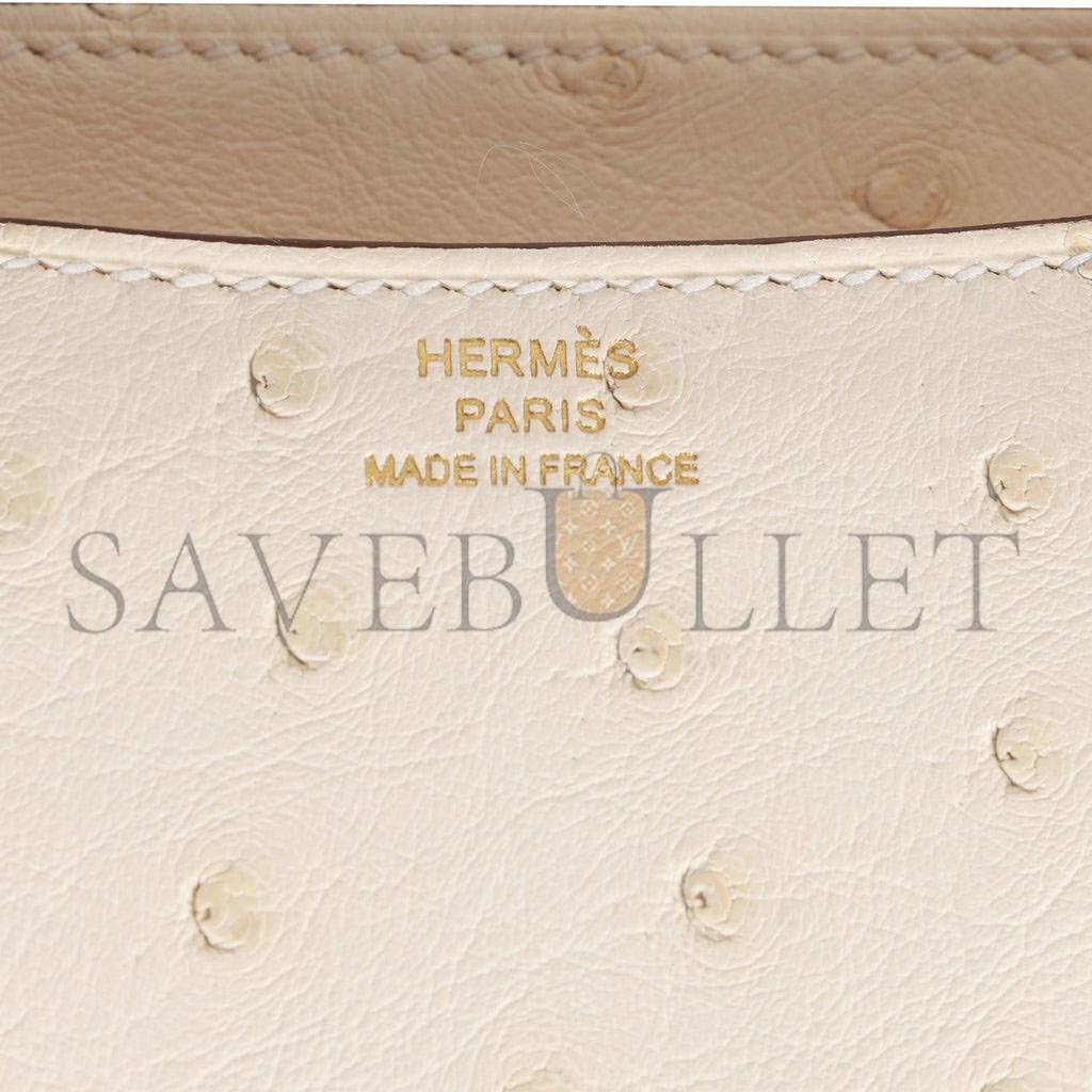 H**mes constance 18 nata ostrich gold hardware 39861962506334 (18cm)