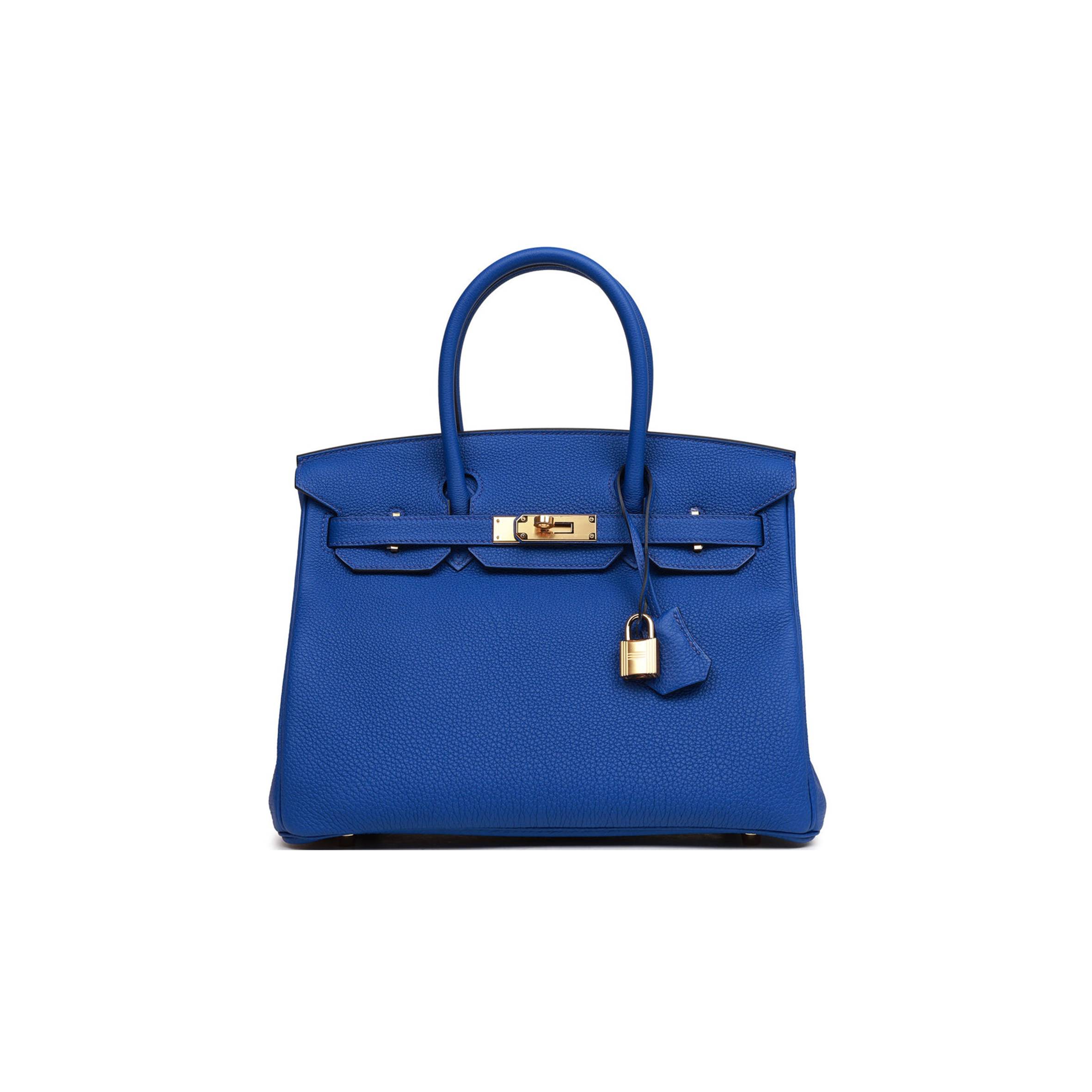 H**mes birkin 30 bleu royal togo gold hardware (30cm)