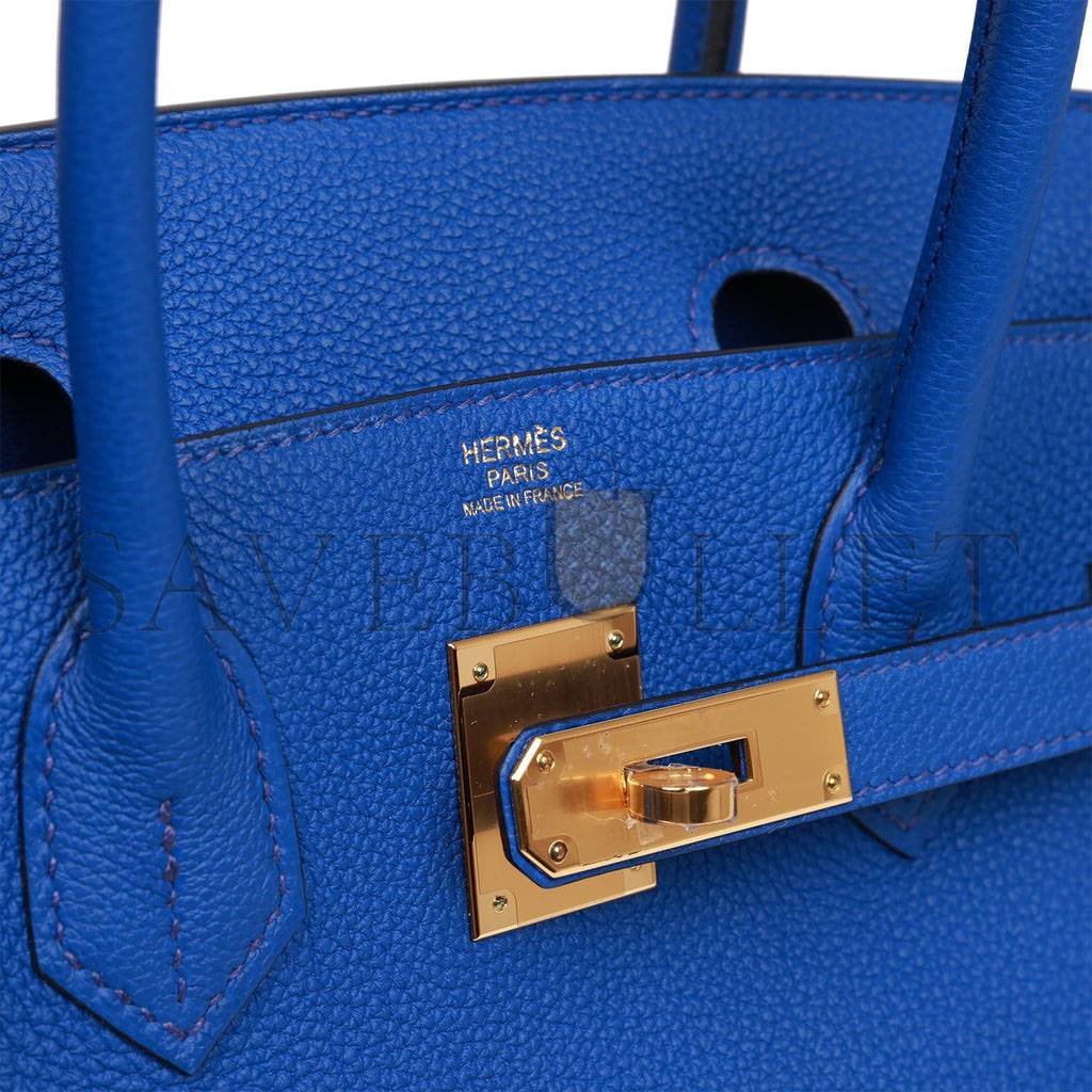 H**mes birkin 30 bleu royal togo gold hardware (30cm)