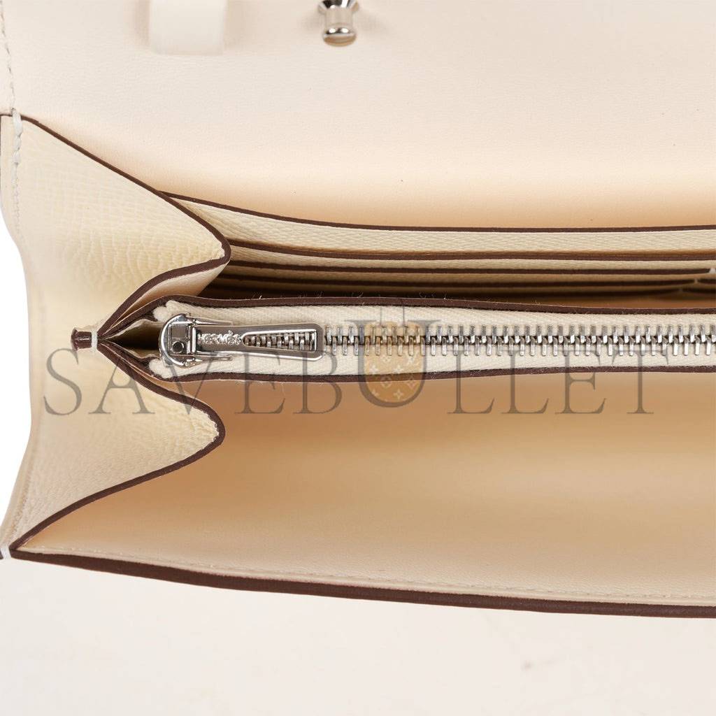 H**mes constance wallet to go nata epsom and lizard palladium hardware (22*11cm)