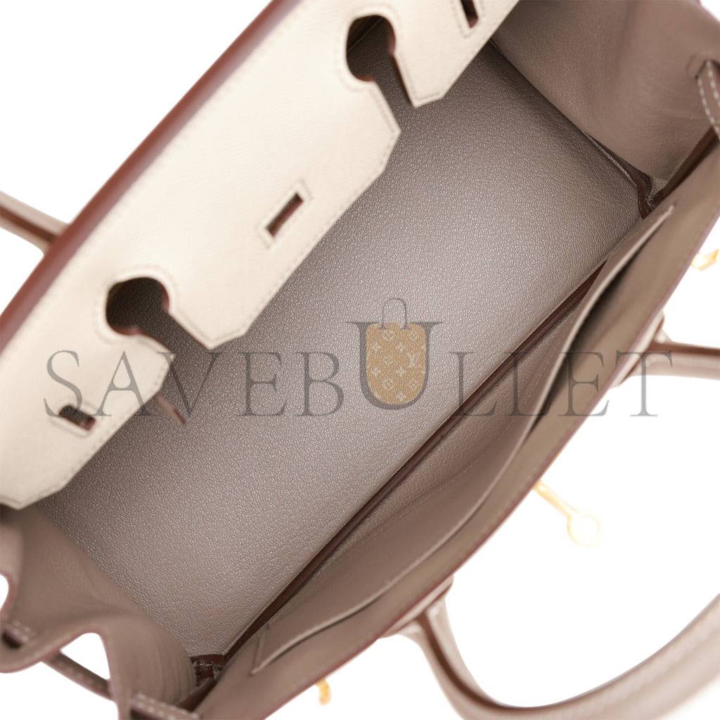 H**mes special order (hss) birkin 30 craie and gris asphalte epsom brushed gold hardware( 30cm*22*16cm)