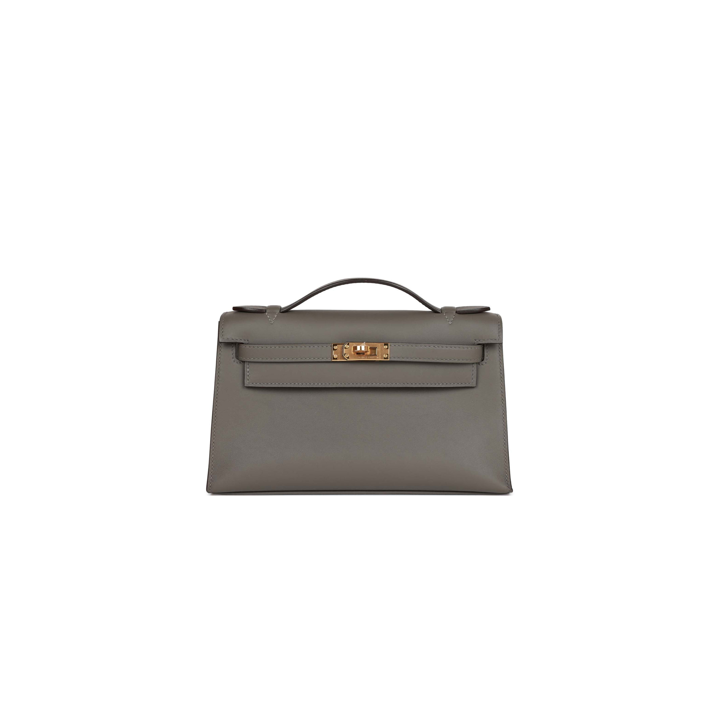 H**mes mini kelly pochette gris meyer swift gold hardware (22*14*7cm)