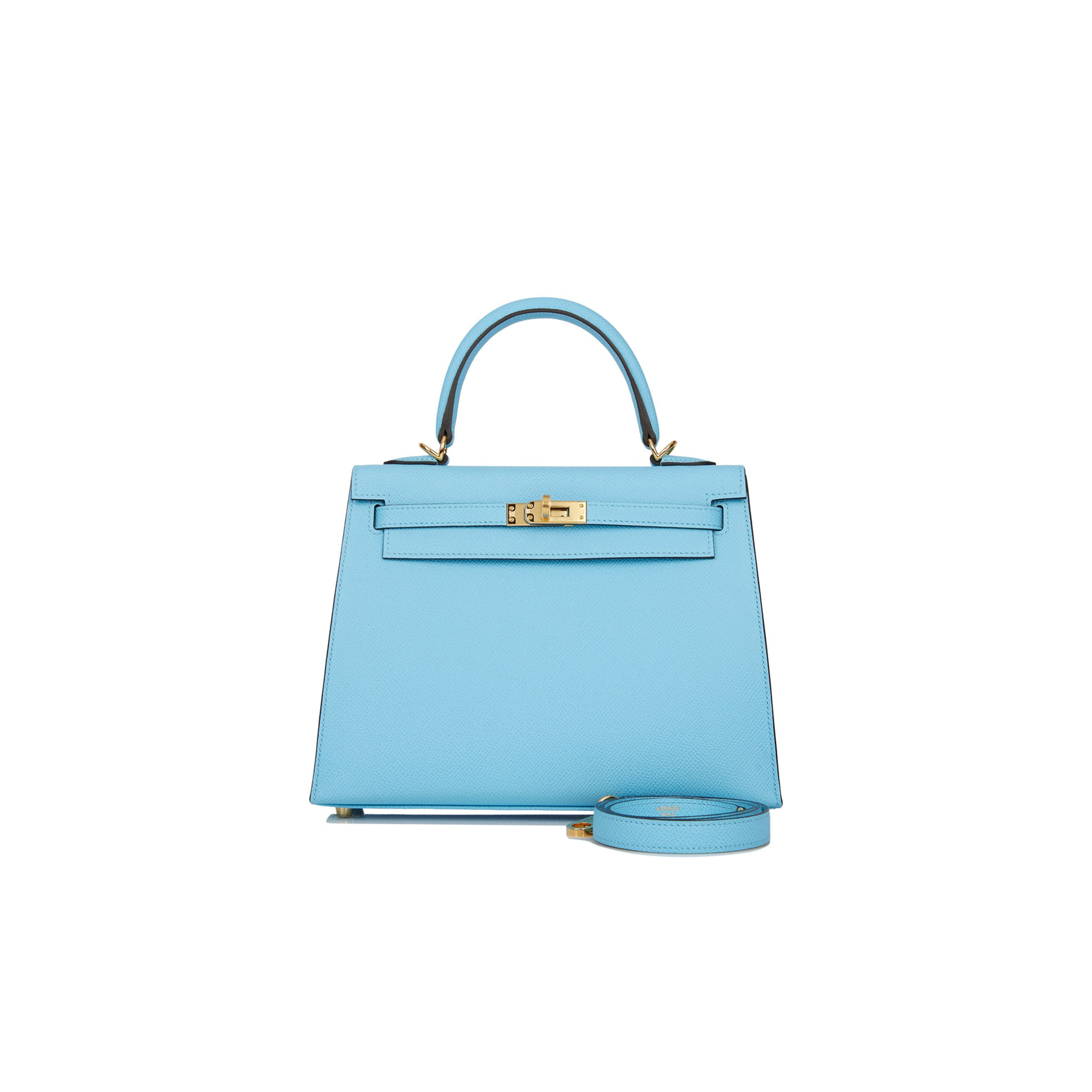 H**mes kelly sellier 25 celeste epsom gold hardware (25*17*7cm)