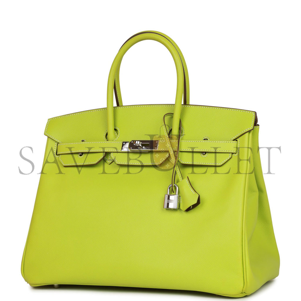 H**mes birkin 35 kiwi candy epsom palladium hardware (35cm)