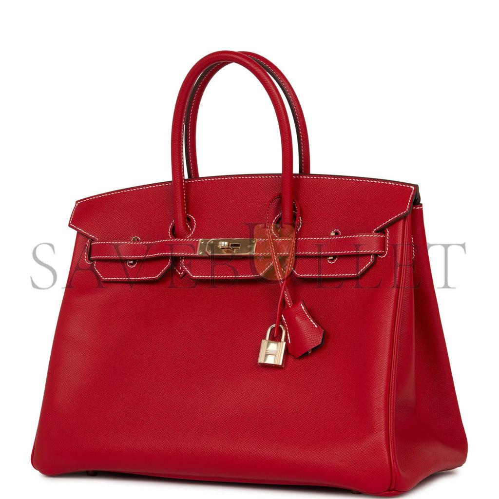 H**mes birkin 35 rouge casaque candy epsom permabrass hardware (35cm)