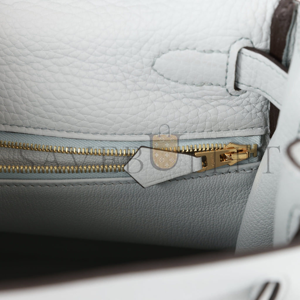 H**mes kelly retourne 28 bleu pale clemence gold hardware (28*22*10cm)