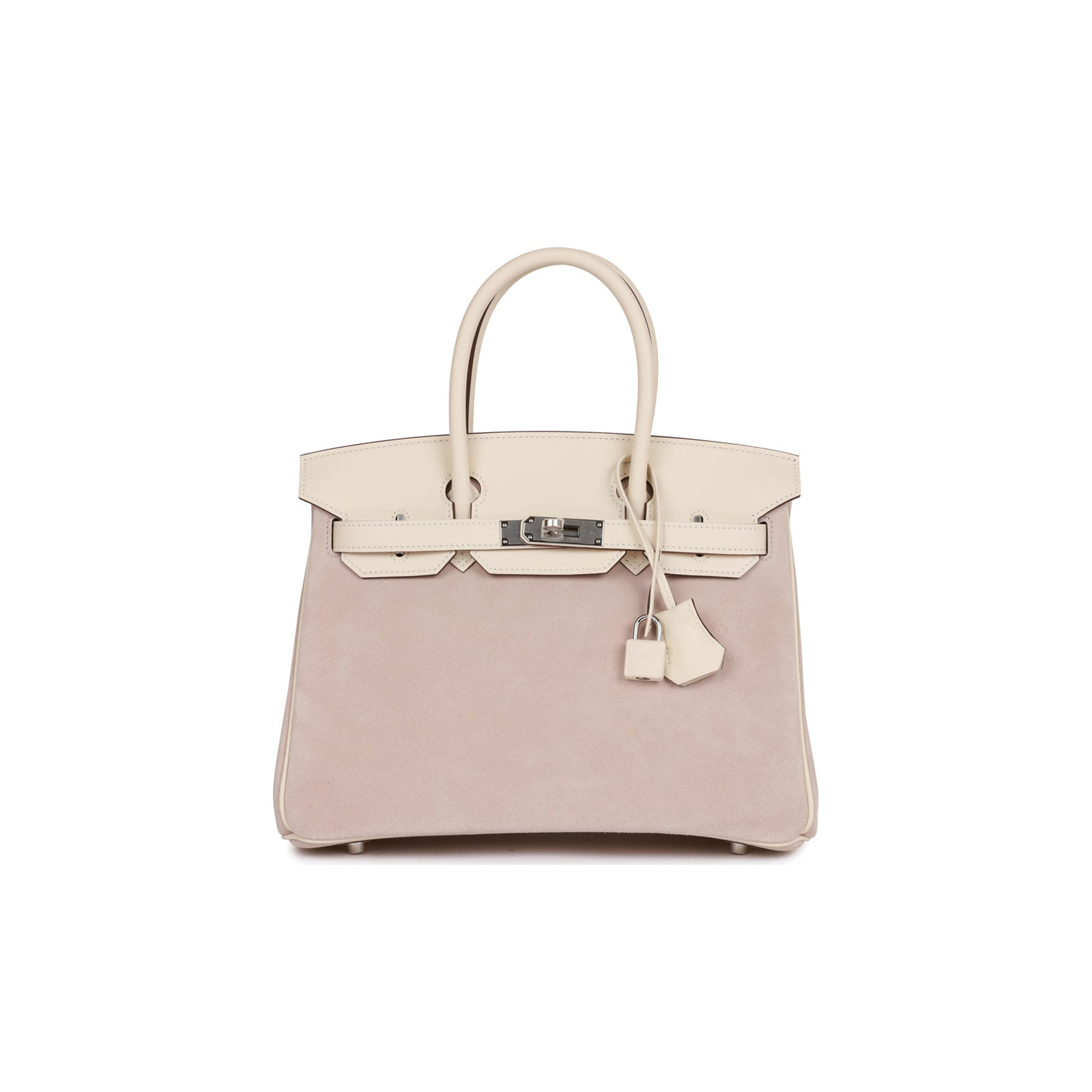 H**mes birkin 30 glycine grizzly and nata swift palladium hardware (30cm)