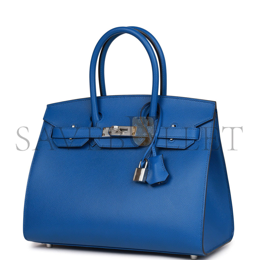 H**mes birkin sellier 30 bleu france epsom palladium hardware 39822089420894 (30cm)